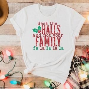 Family Christmas Unisex Tee, Christmas White Tee Shirt, Cotton Tee